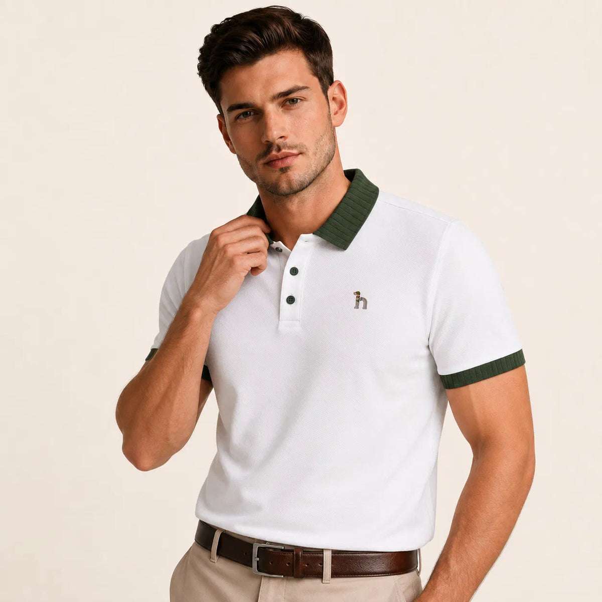 Heritage Ribbed-Collar Polo