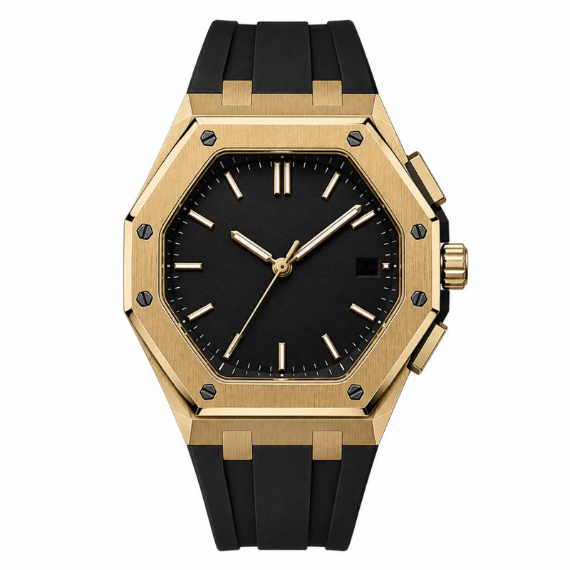 Golden Outlaw Obsidian Watch
