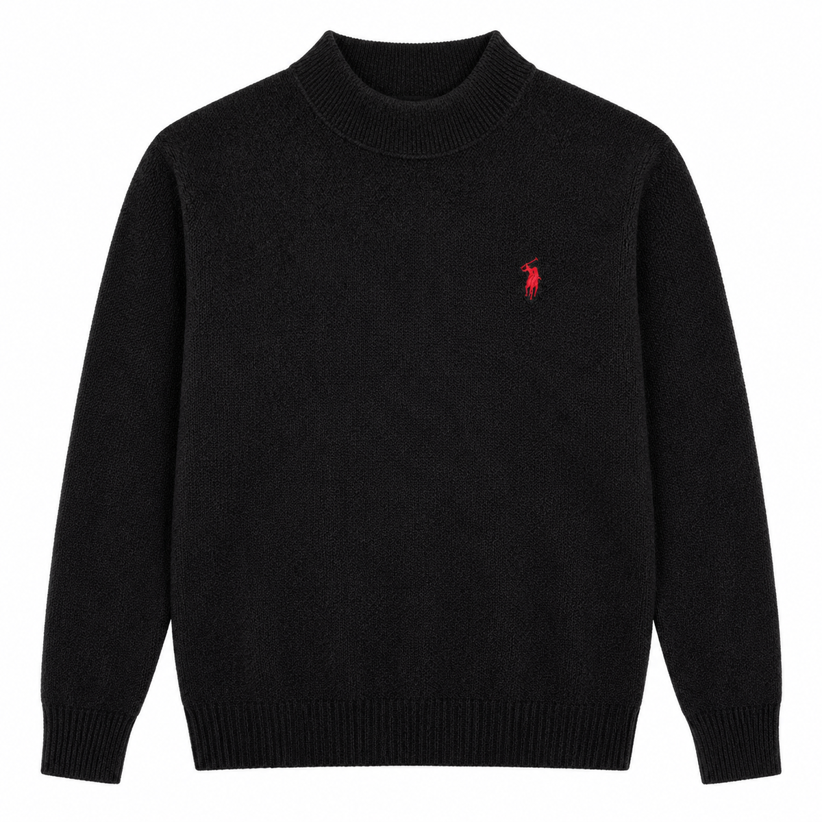 Mock-Neck Knit Sweater