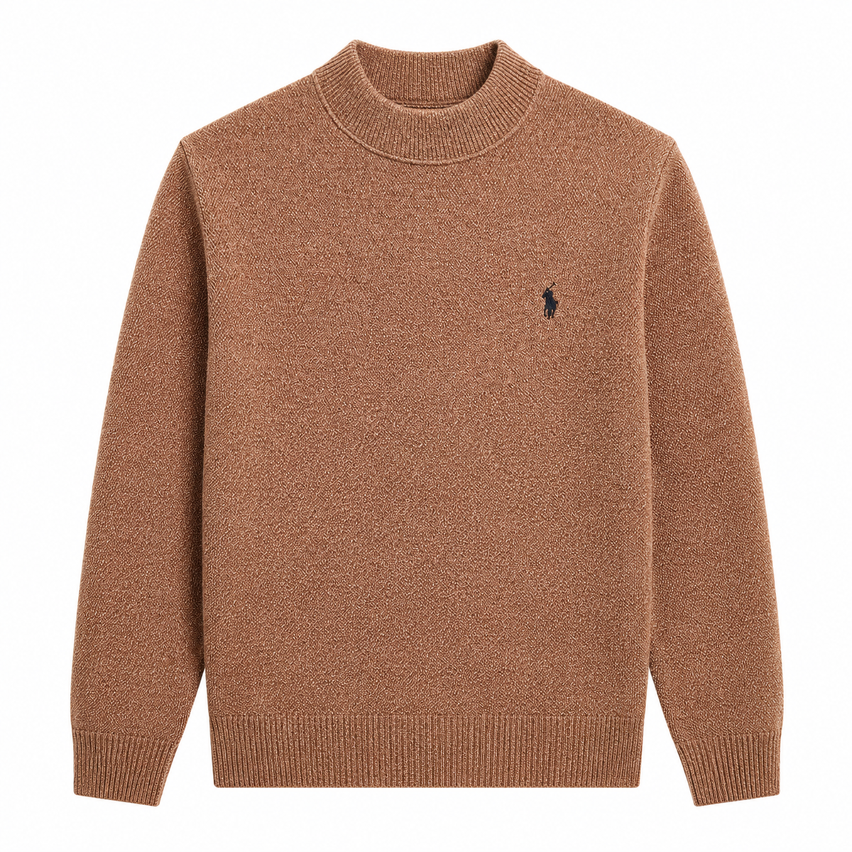 Mock-Neck Knit Sweater