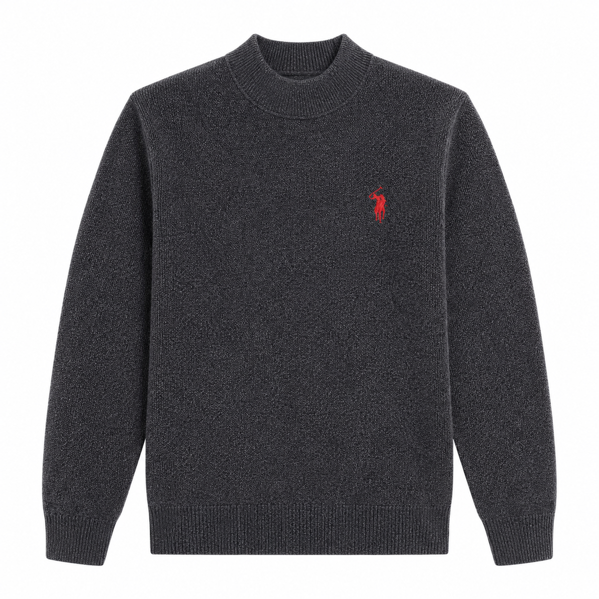Mock-Neck Knit Sweater