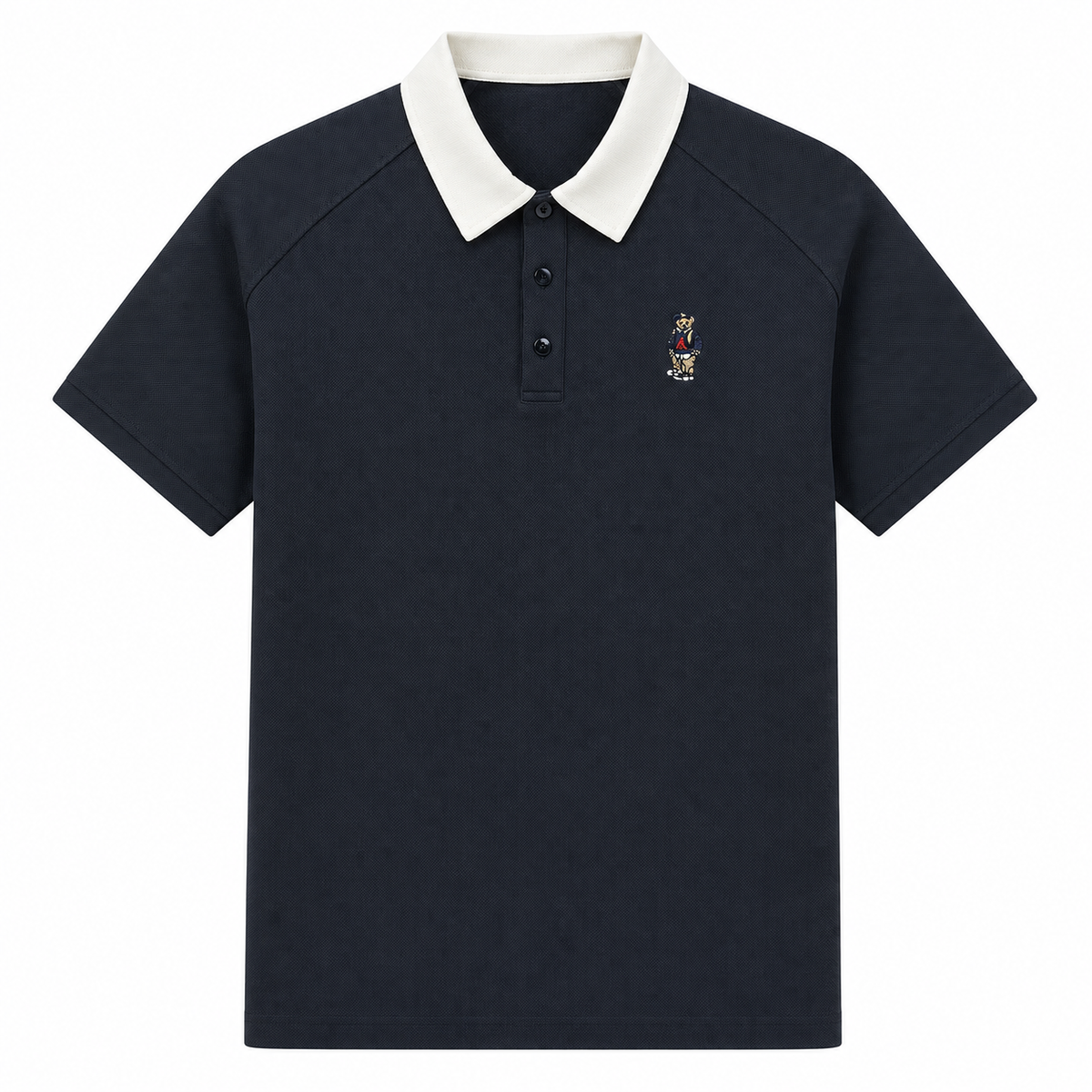 Two-Tone Collar Polo Shirt